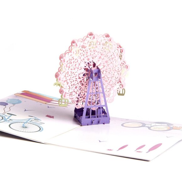 Happy Mother's Day! Ferris Wheel Pop Up Greeting Card, Pop-Up Card, 3D Card - Picture 4 of 4